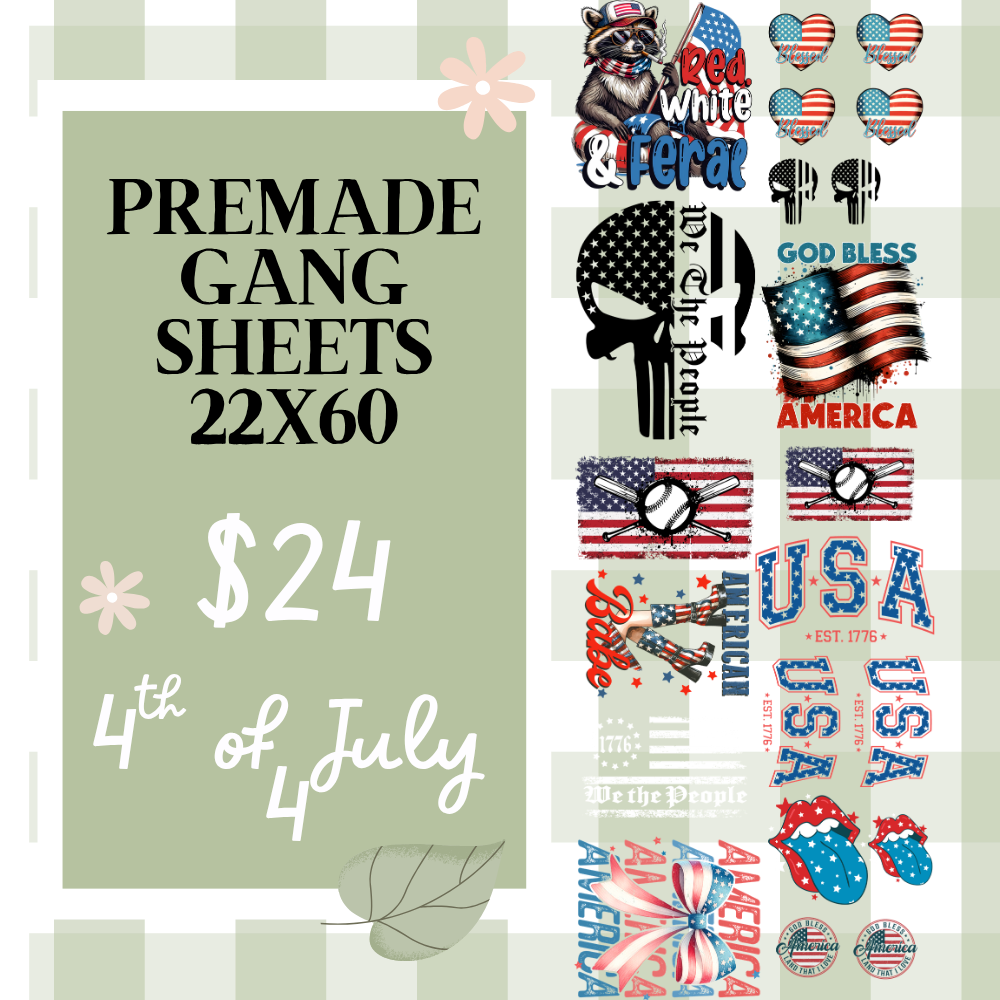 Ready Made Gang Sheets 22"x60"