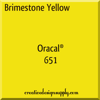 12" Brimstone Yellow Oracal 651