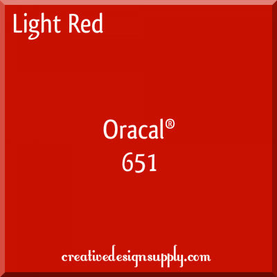 12" Light Red Oracal 651