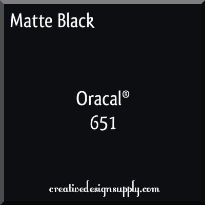 12" Matte Black Oracal 651