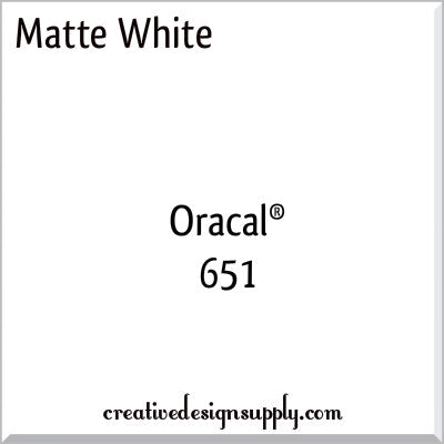 12" Matte White Oracal 651