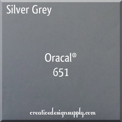 12" Silver Grey Metallic Oracal 651