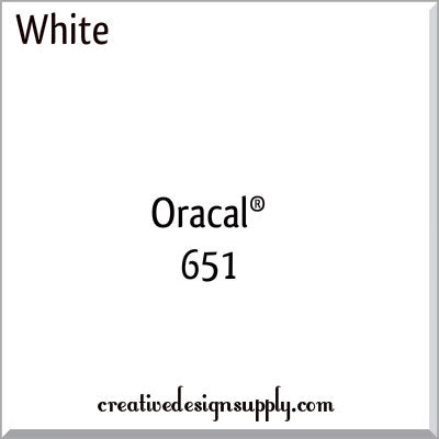 12" White Oracal 651