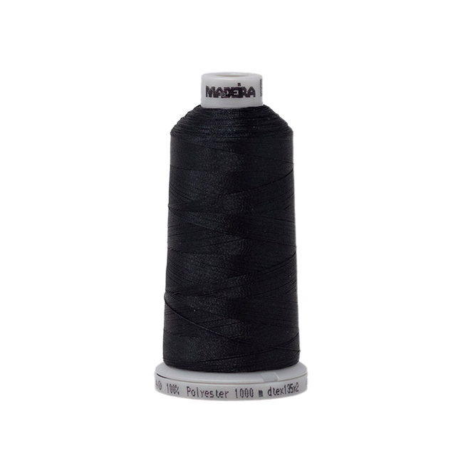 1589 Grey Black Blue PolyNeon 40 Embroidery Thread
