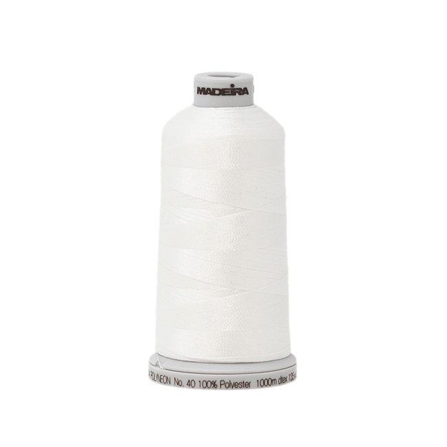 1802 White PolyNeon 40 Embroidery Thread