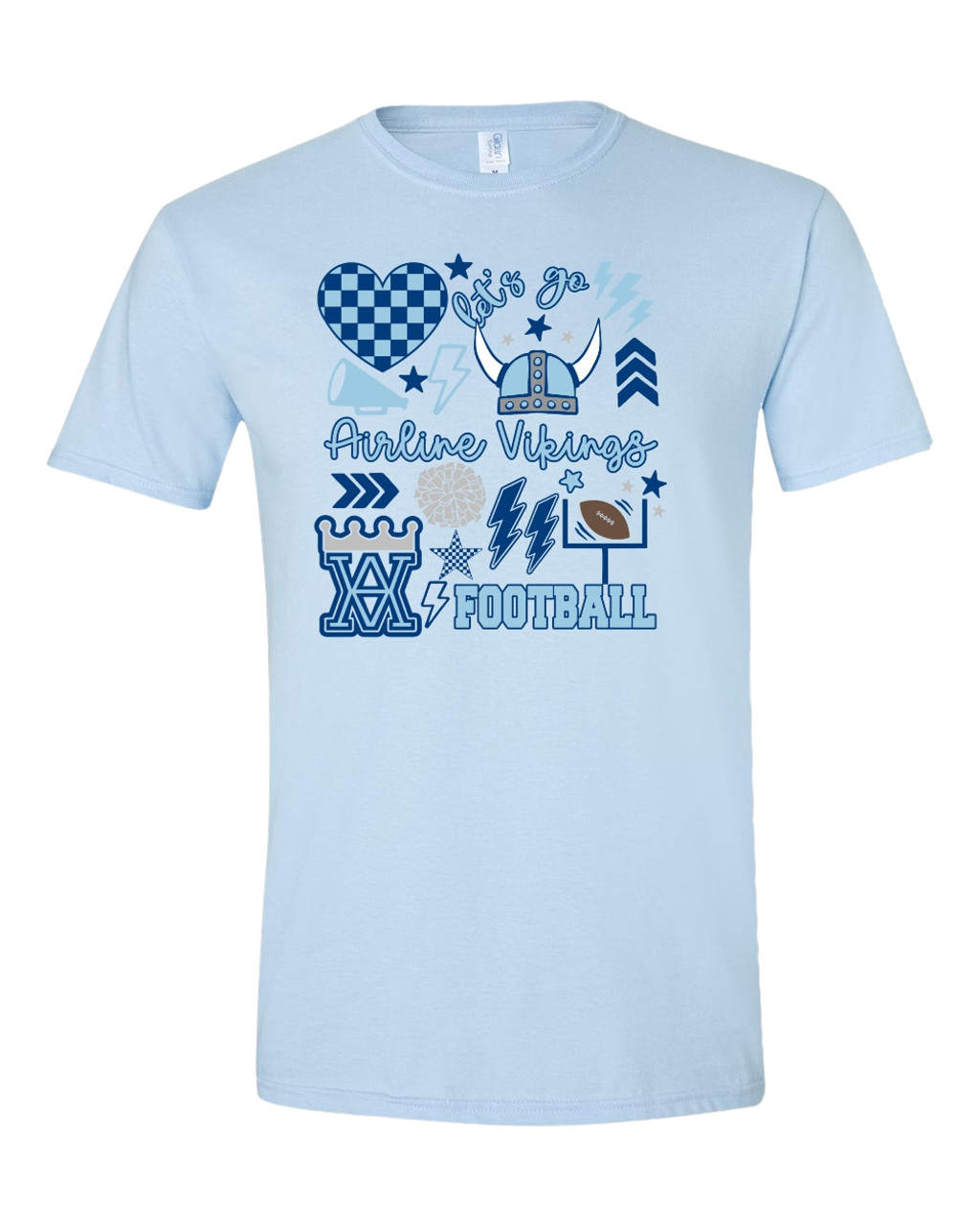 AVB Heart Light Blue 1 SS Tee