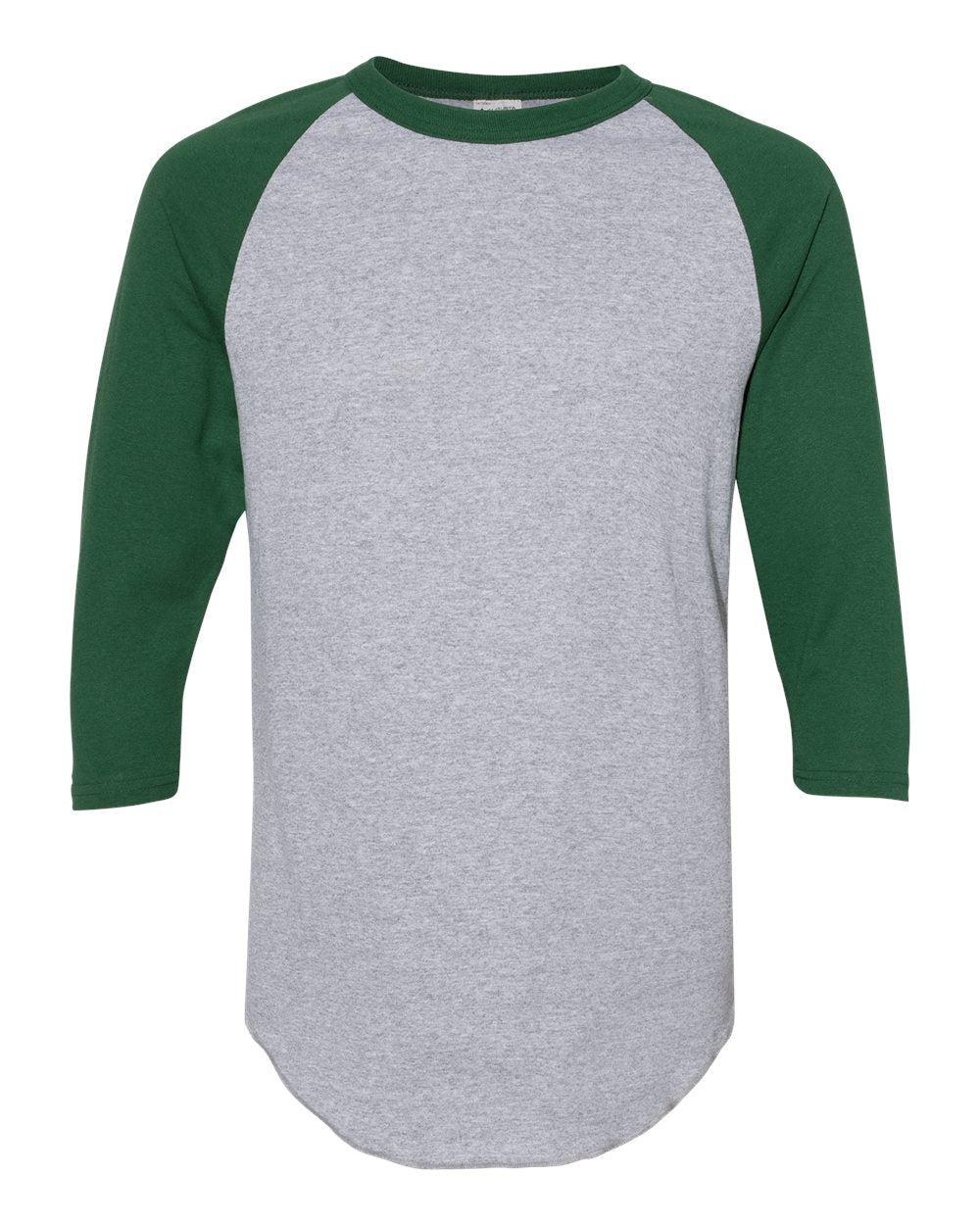 Athl Htr/Dk Green Augusta Youth 3/4 Sleeve BBT 4421