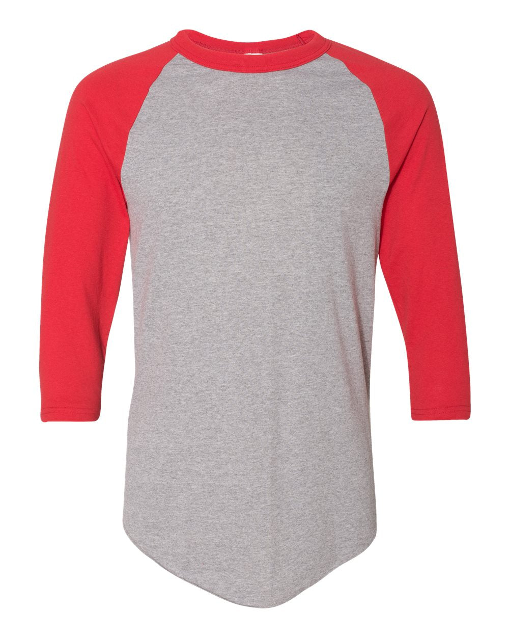 Athl Htr/Red Augusta Youth 3/4 Sleeve BBT 4421