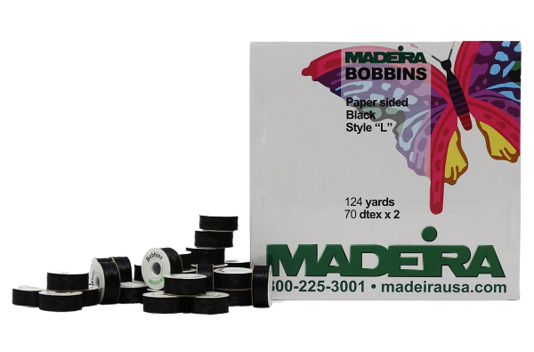 Black Paper Sided Bobbin L