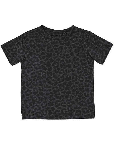 Black Leopard Jersey Tee 3322