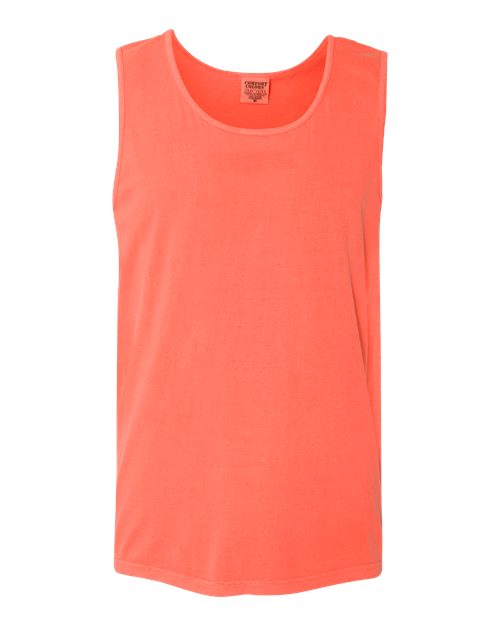 Bright Salmon CC Garment Dyed Tank 9360