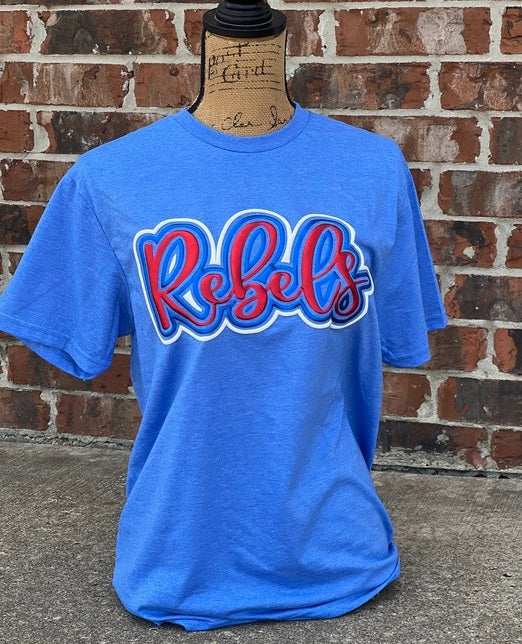 Claiborne Academy Rebels Htr Royal SS RTW Tee