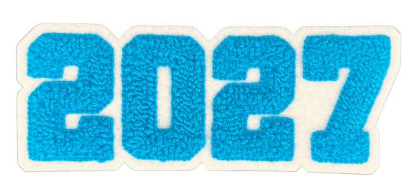 5" Columbia Blue 2027 Chenille Patch