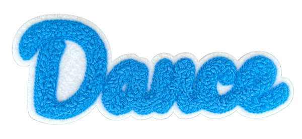 5" Columbia Blue Dance Chenille Patch