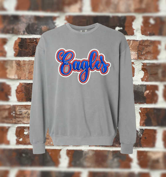 Evangel Eagles Grey CC RTW Crewneck