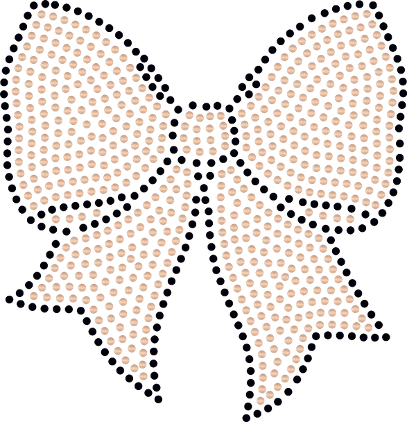 4" Gold/Black Spangle Bow