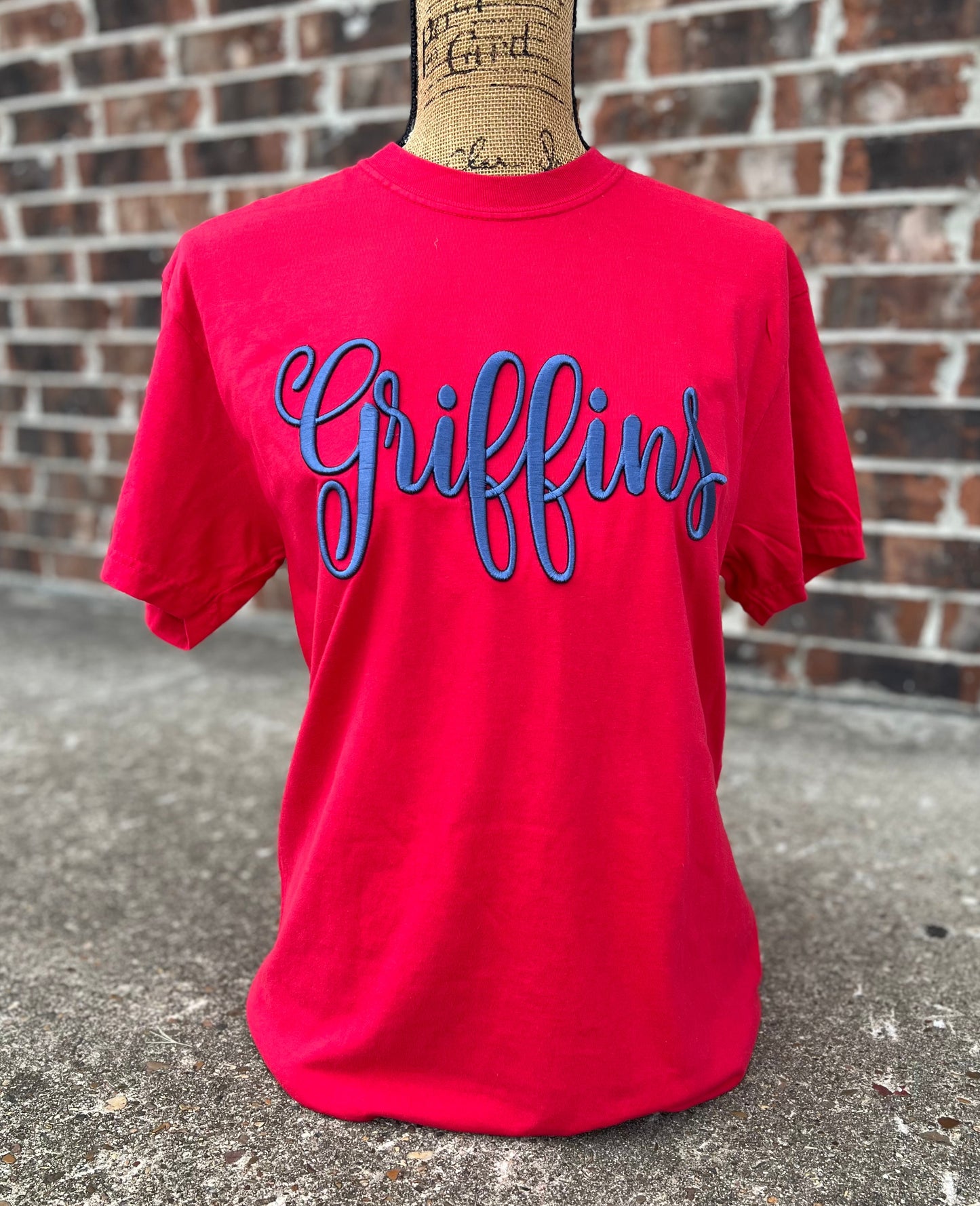 Griffins Embroidered Puff Comfort Colors Tee