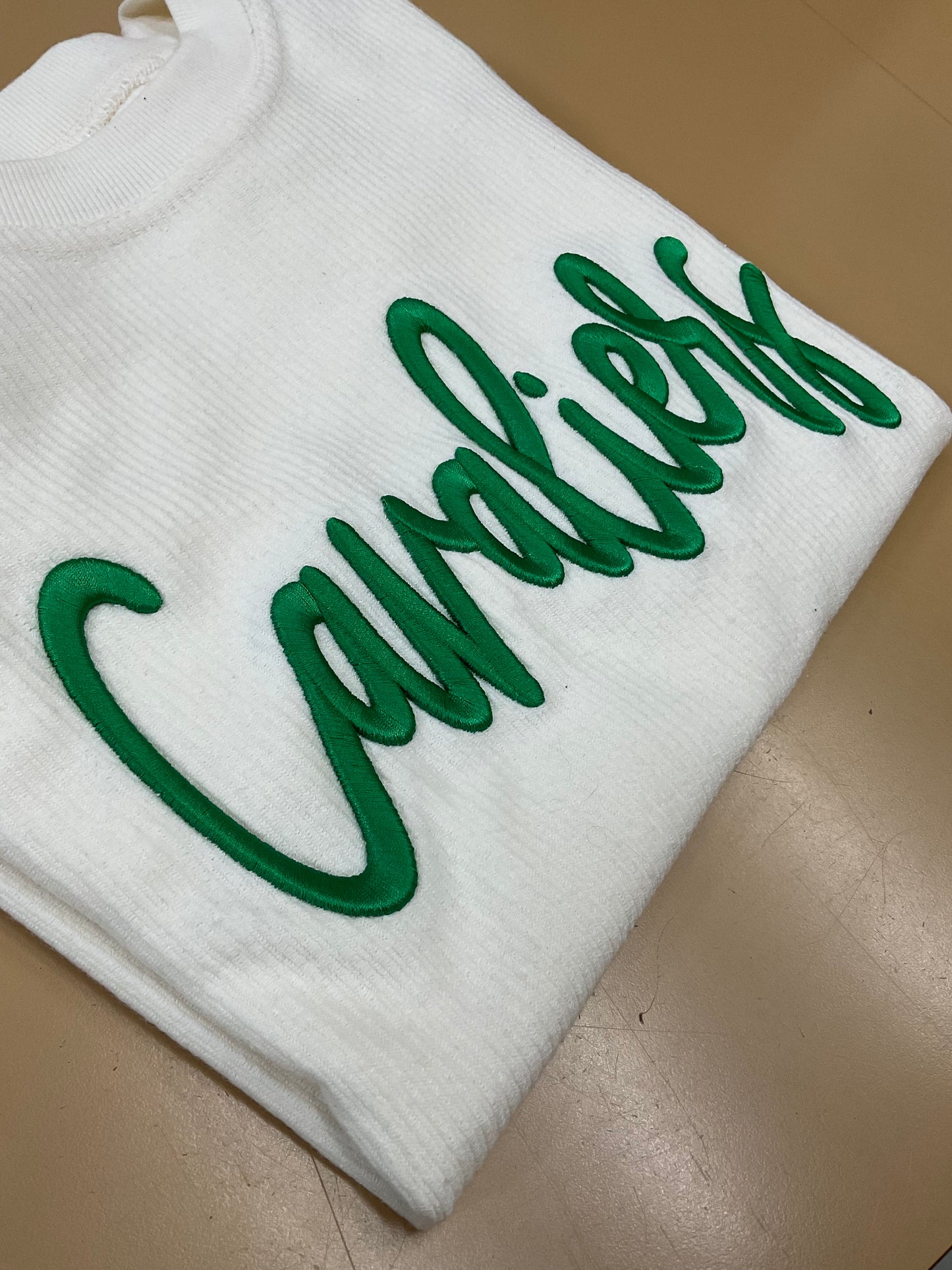 Cavaliers Embroidered Puff Boxercraft Corded Crewneck