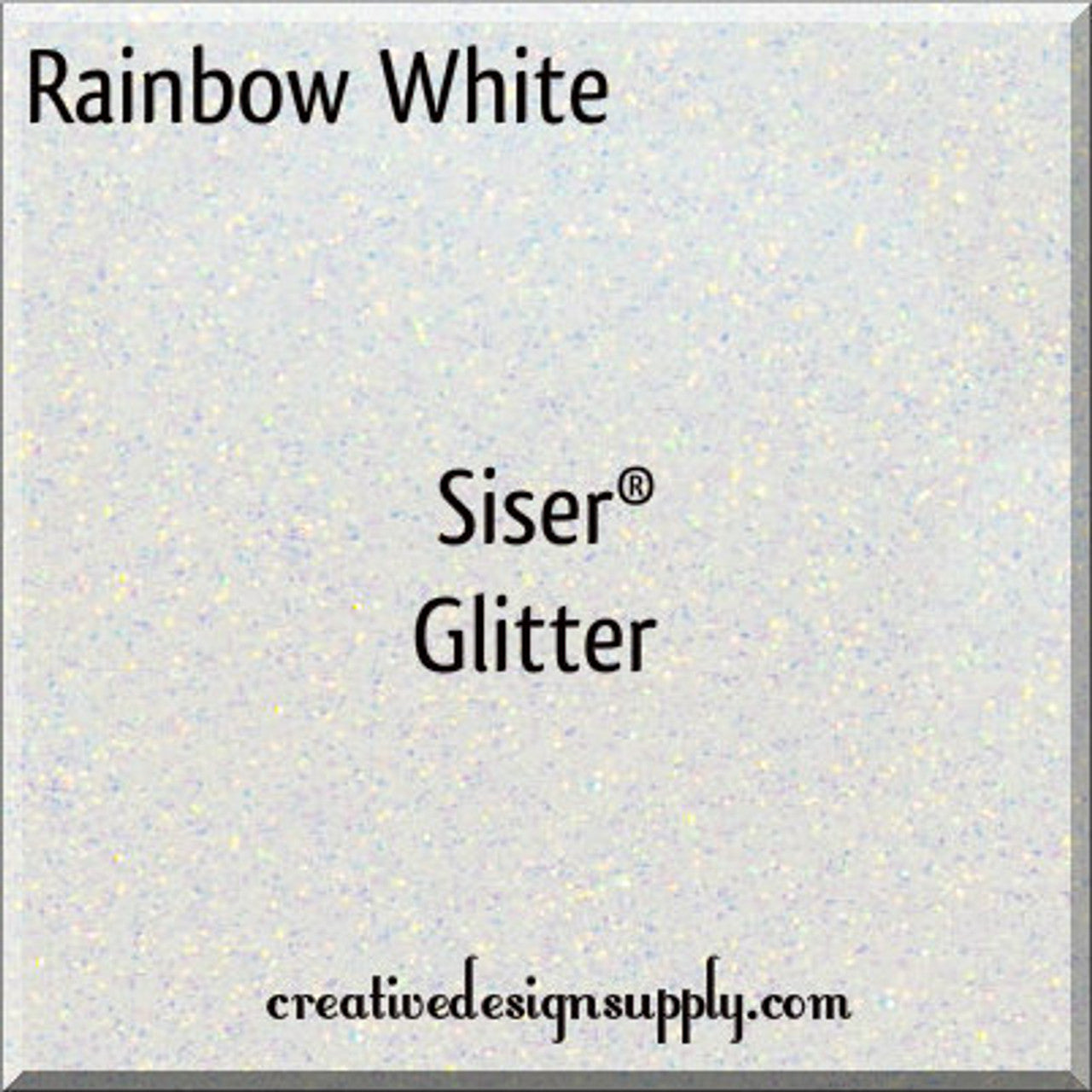 20” Rainbow White Glitter