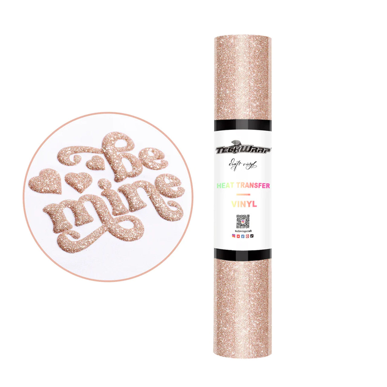 5ft Rose Gold Glitter Puff HTV