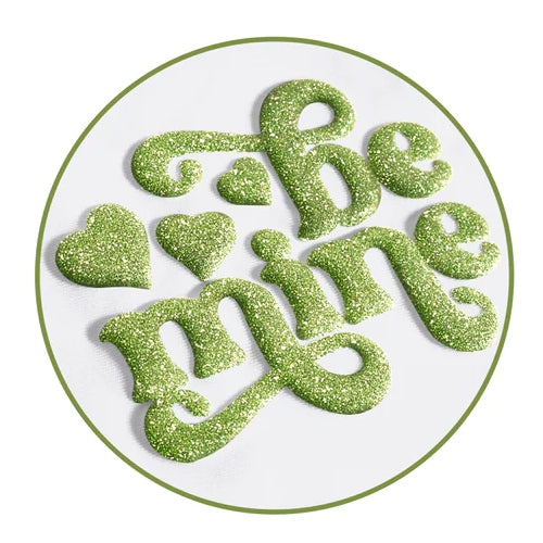 20”X12” Lime Green Glitter Puff HTV