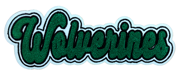 12" Mansfield Wolverines Chenille Patch