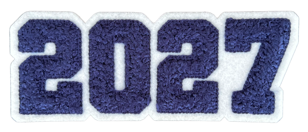 5" Navy Blue 2027 Chenille Patch