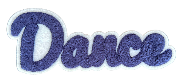 5" Navy Blue Dance Chenille Patch