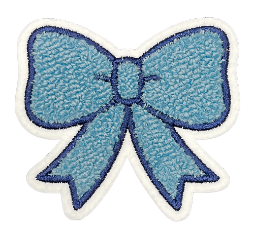 4" Carolina Blue/Navy Chenille Patch