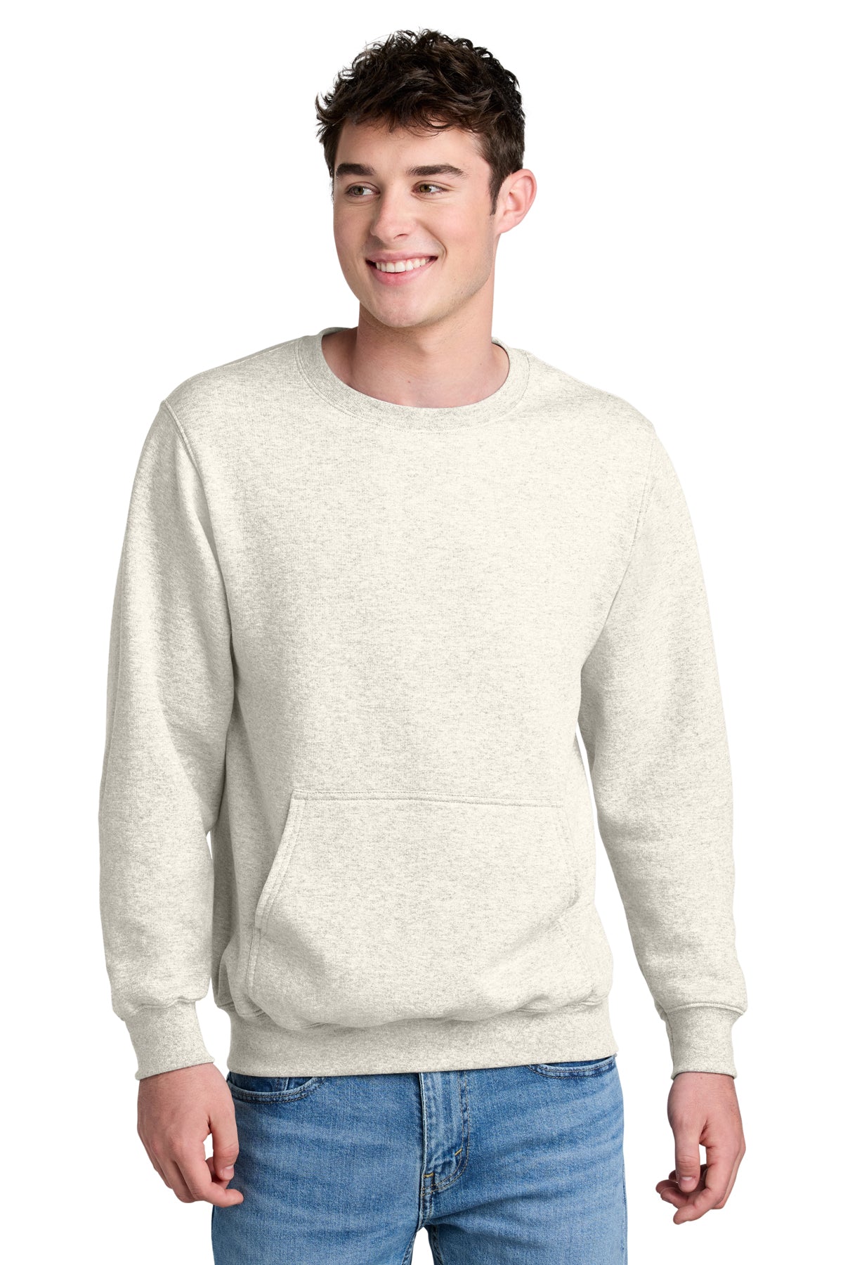 Oatmeal Htr P&C Pocket Sweatshirt PC78PKT