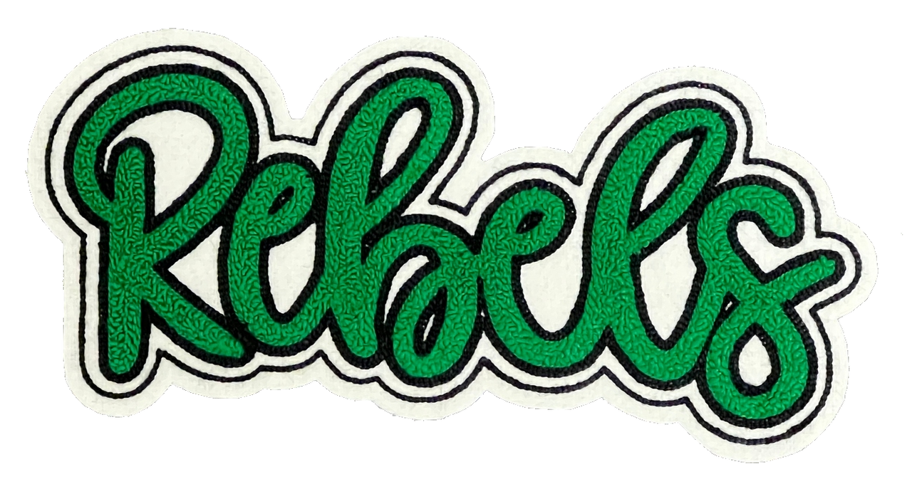 10" Rebels 2 Chenille Patch
