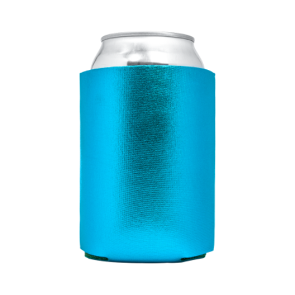 Teal Metallic Can Cooler