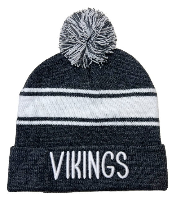 AVB Vikings Charcoal/White Beanie