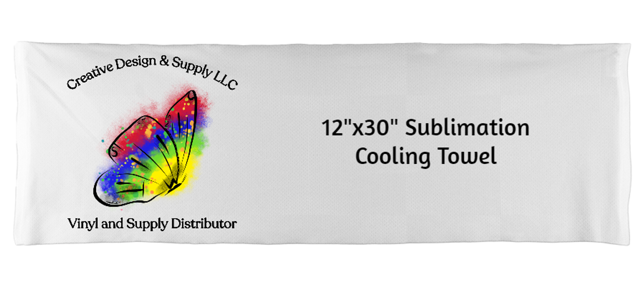 12"x 30" White Sublimation Cooling Towel