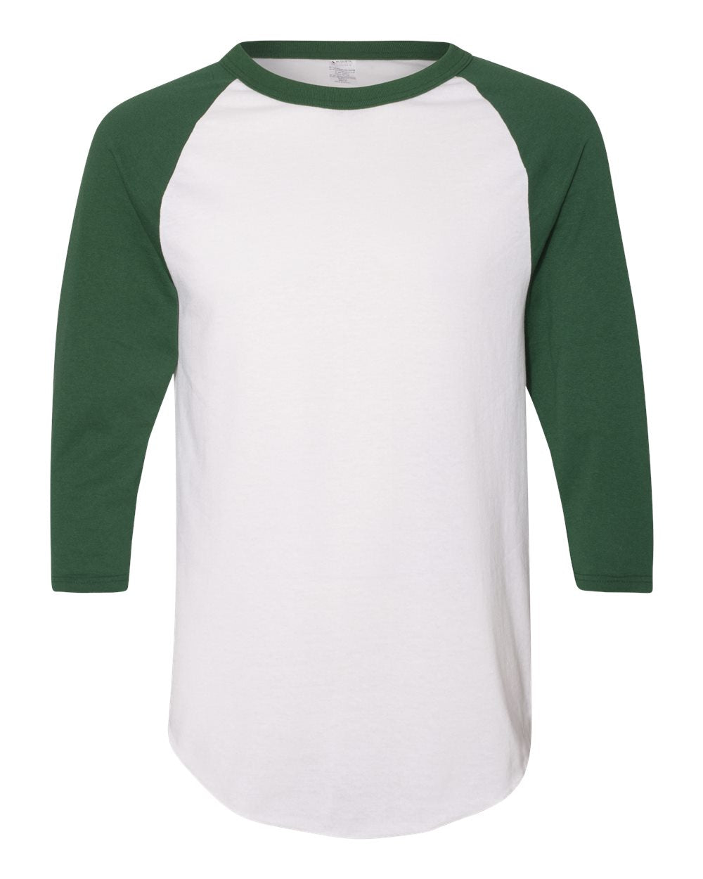 W/Dk Green Augusta Adult 3/4 Sleeve BBT 4420