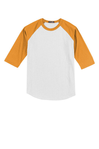 W/Gold Sport-Tek Adult 3/4 Sleeve T200