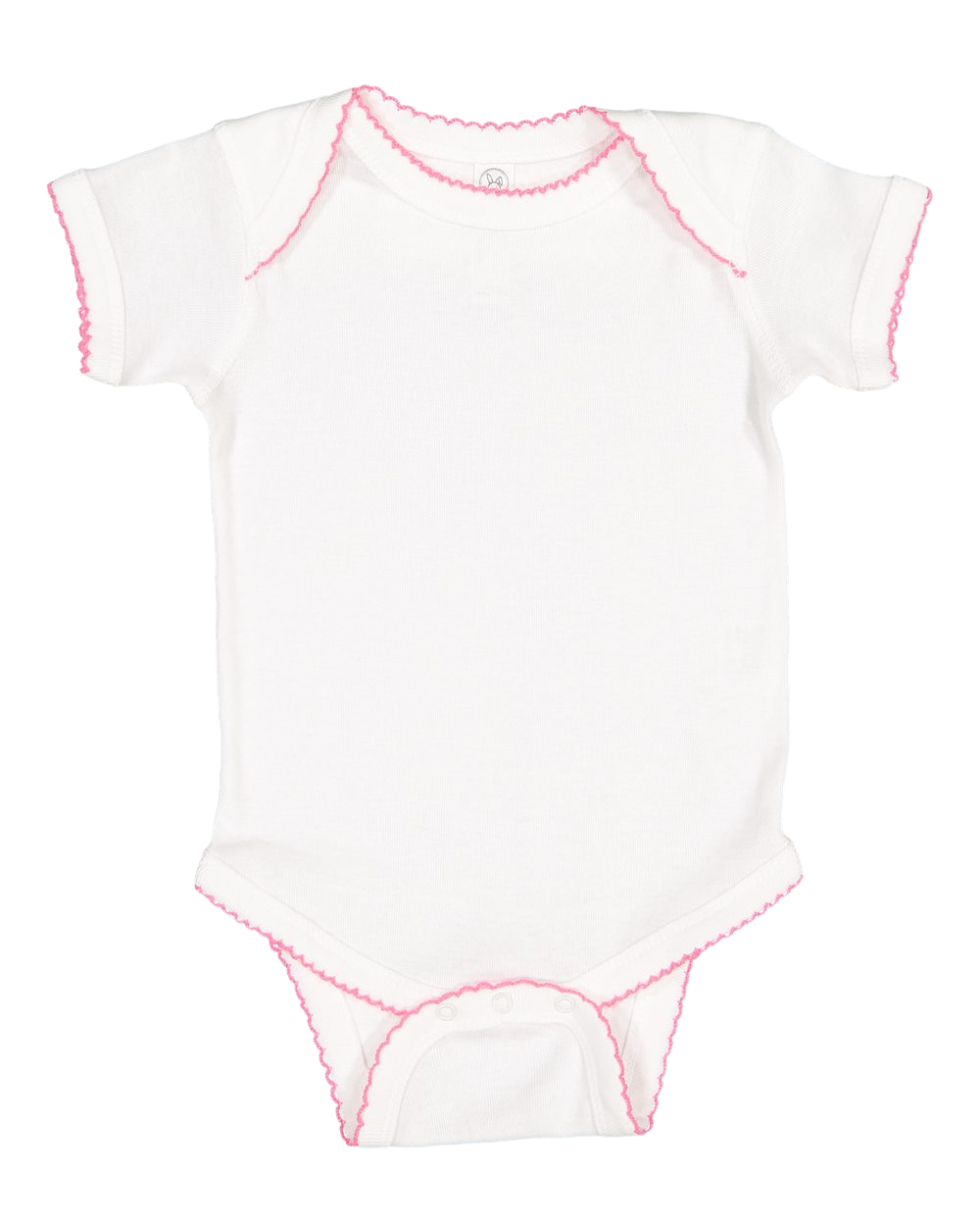 Wht/Rpi Picot RS Infant Fine Jersey Bodysuit 4400