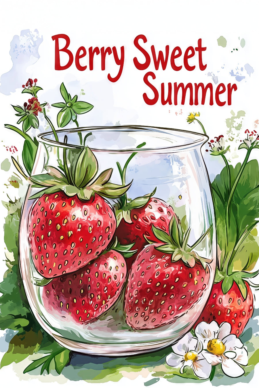 2519 Printed Summer Garden Flag