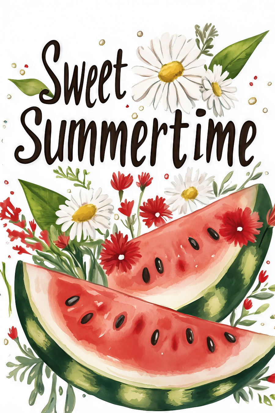 2528 Printed Summer Garden Flag