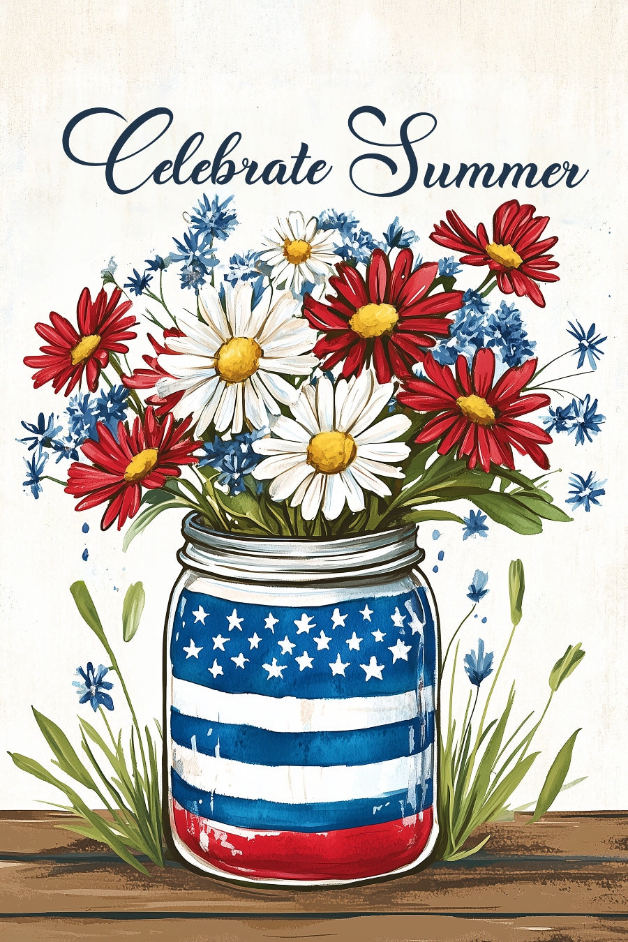 2552 Printed Summer Garden Flag