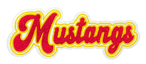 12" CMHS Mustangs Chenille Patch