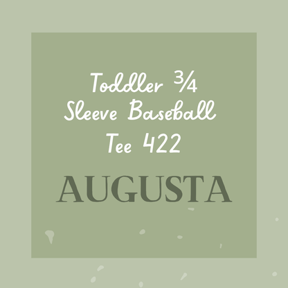 3/4 Sleeve Toddler Baseball Tee 422