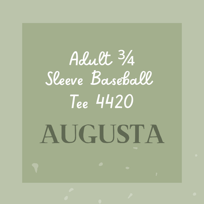 3/4 Sleeve Adult Baseball Tee 4420