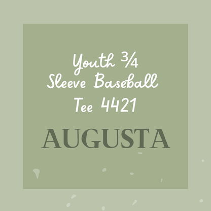 3/4 Sleeve Youth Baseball Tee 4421