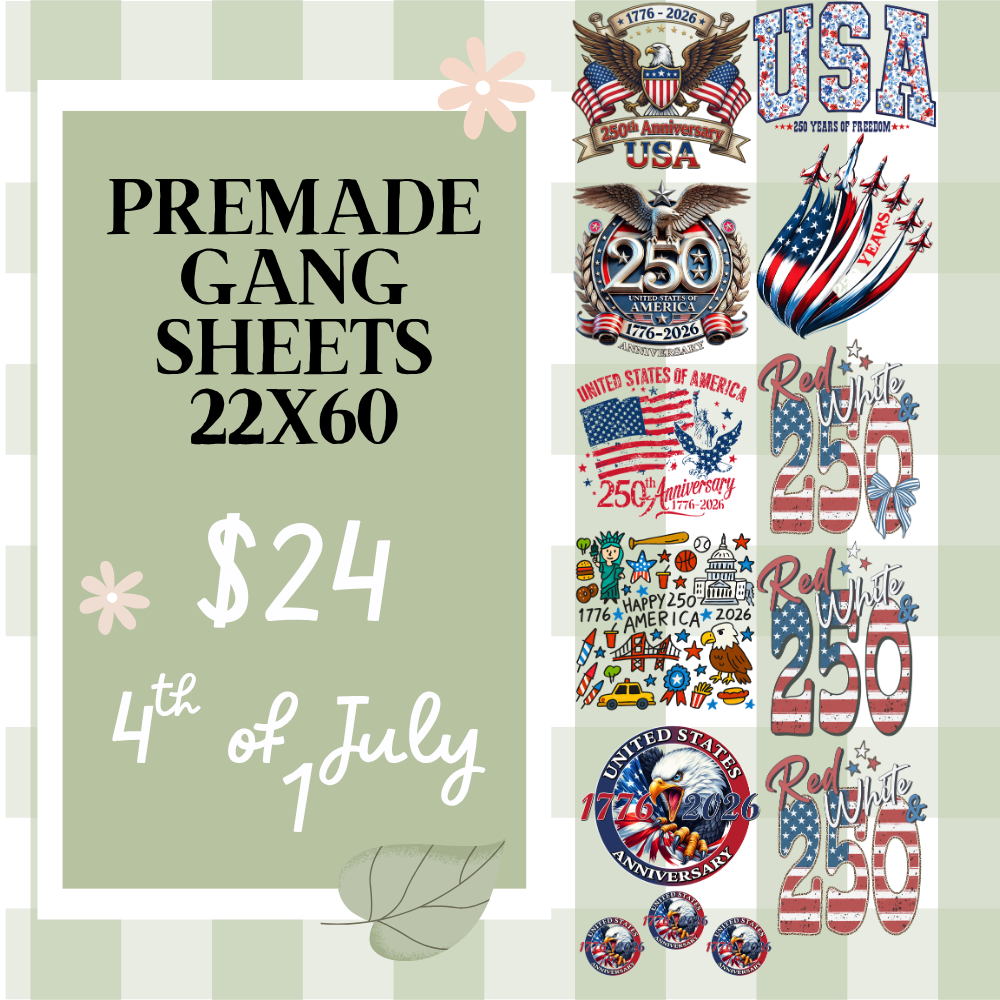 Ready Made Gang Sheets 22"x60"