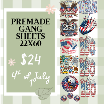 Ready Made Gang Sheets 22"x60"