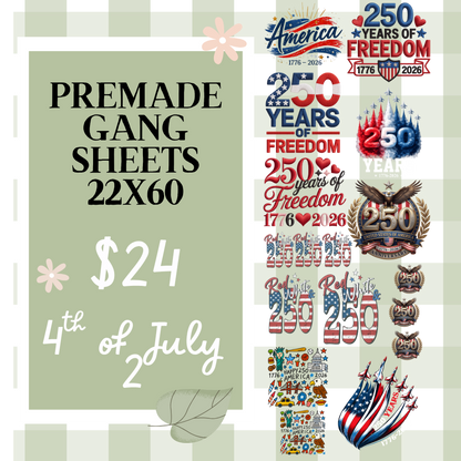 Ready Made Gang Sheets 22"x60"