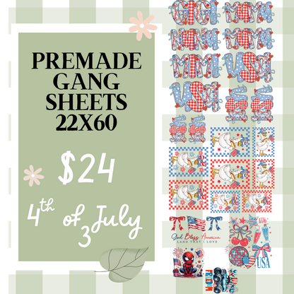 Ready Made Gang Sheets 22"x60"