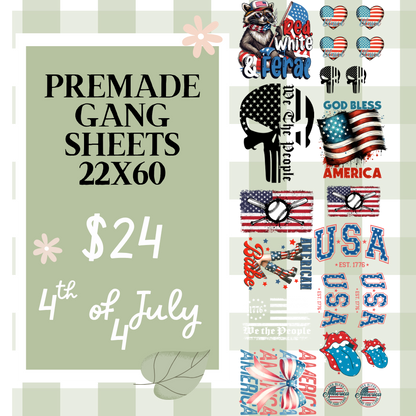 Ready Made Gang Sheets 22"x60"
