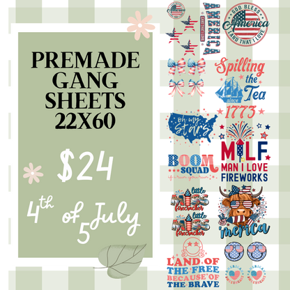 Ready Made Gang Sheets 22"x60"